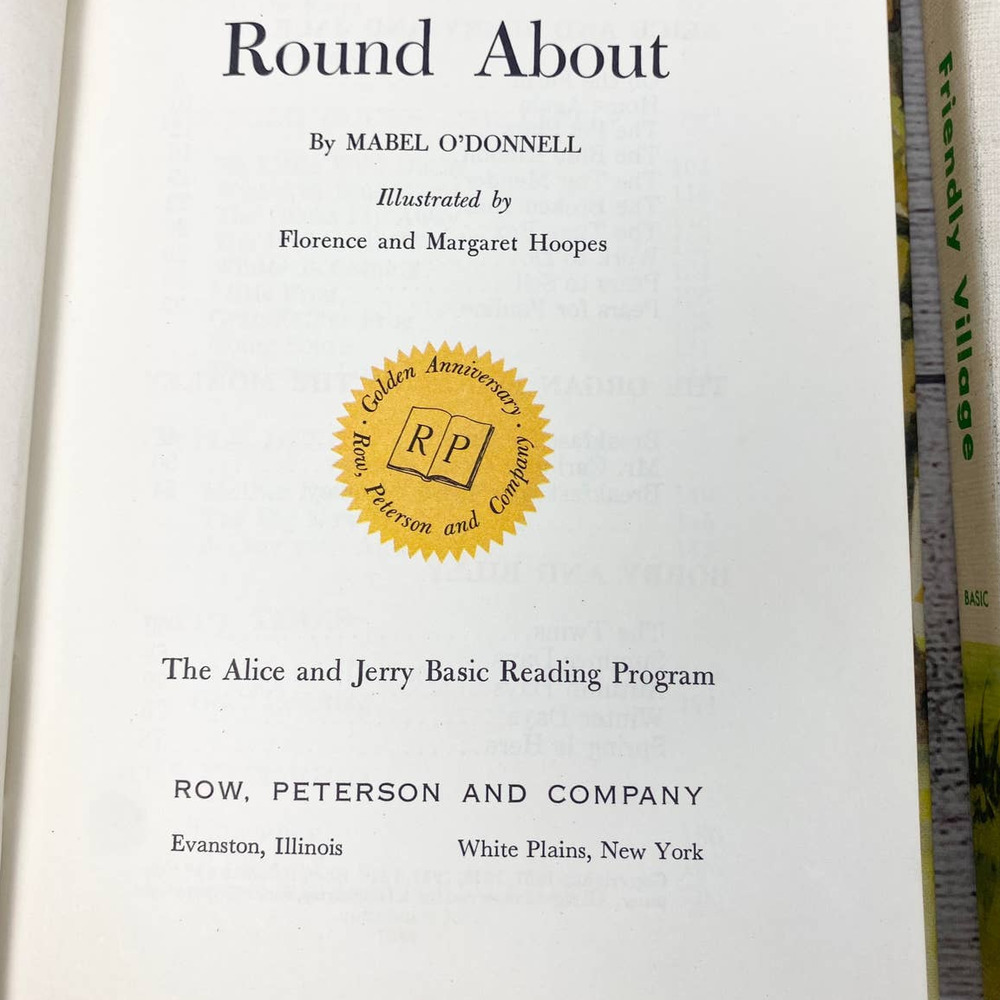 Vintage The Alice and Jerry Books Set of 2 Round About & Friendly Village - Picture 6 of 13